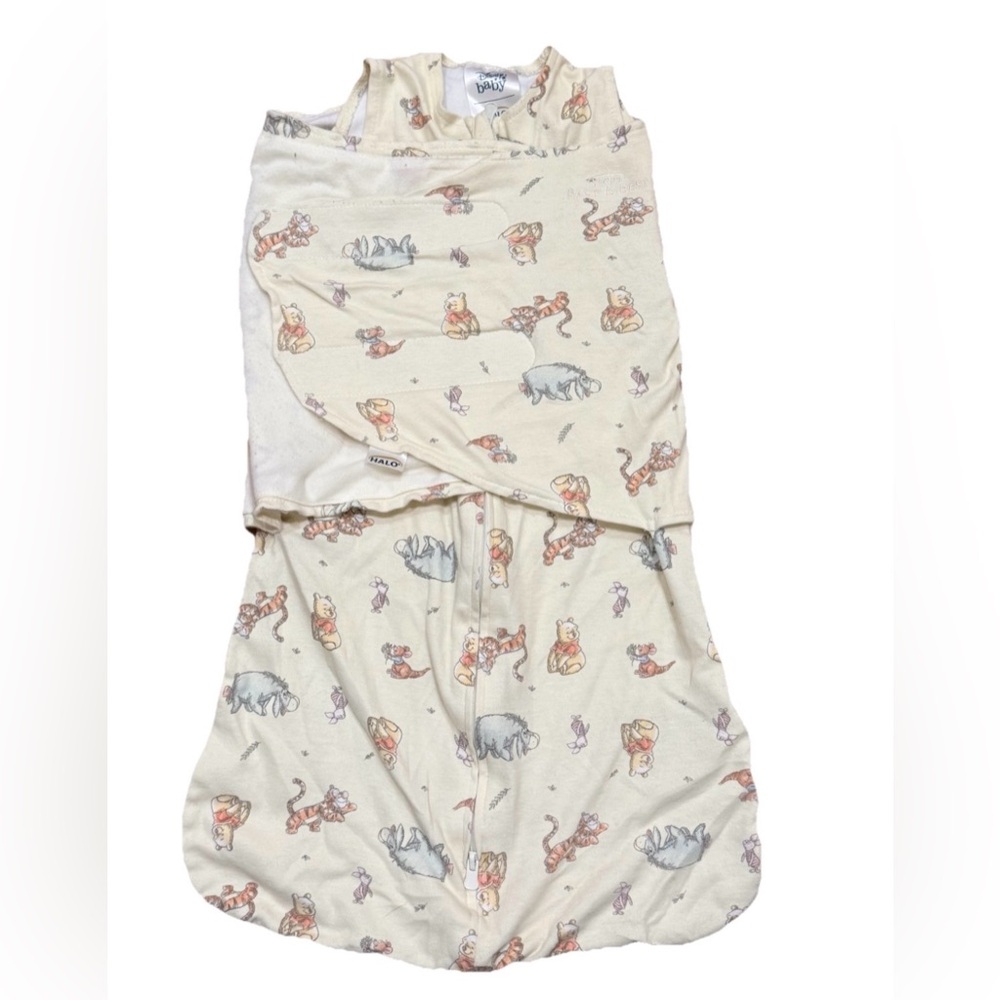Halo Disney Baby 3 Way Swaddle Blanket WINNIE THE POOH and Friends 3-6 mo
